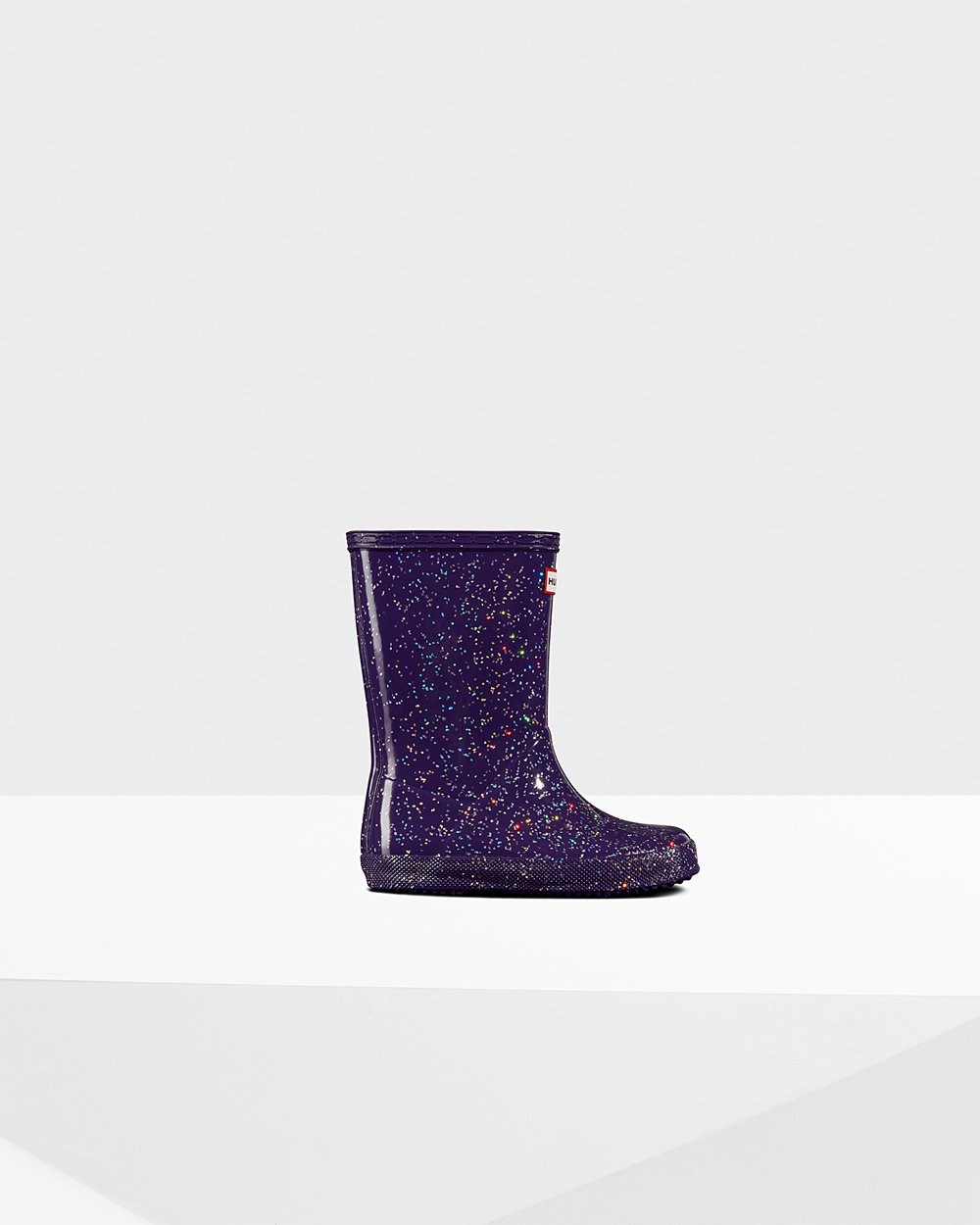 Hunter Niños Original First Giant Glitter - Botas de Lluvia Azules Moradas - 109-KRJIEF